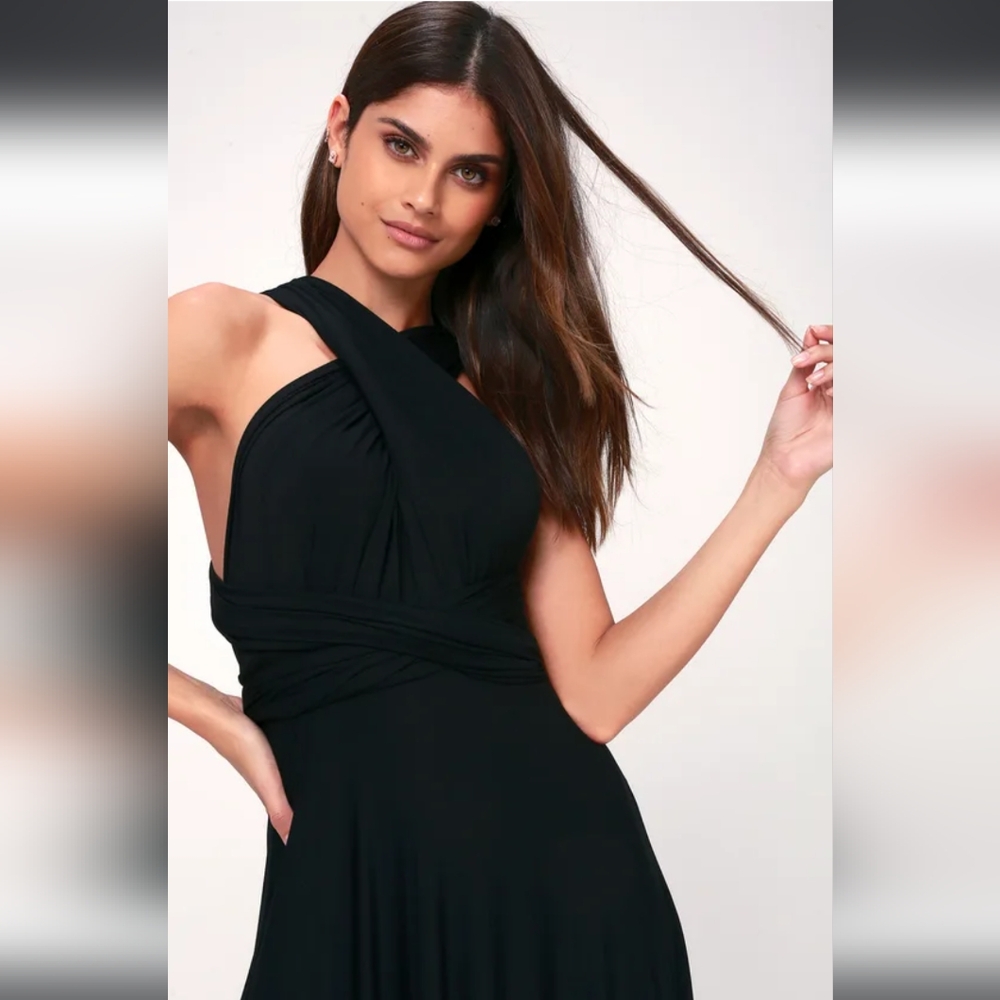 Lulus Tricks of the Trade Black Maxi Dress - size S - Picture 5 of 6